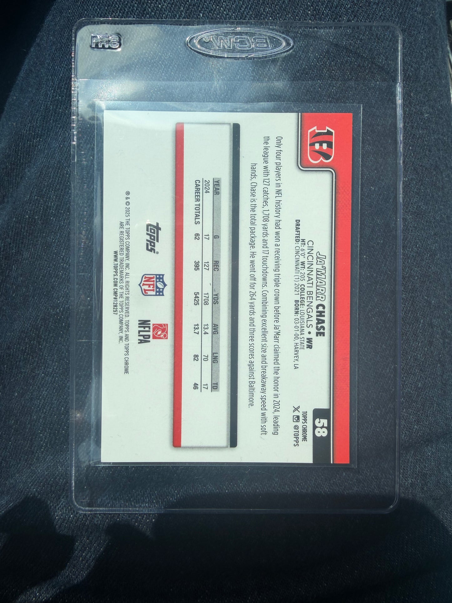 2025 Topps Chrome Ja’marr Chase Tie Dye /2